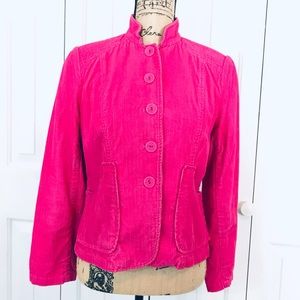 Vintage 90s Liz Claiborne Hot Pink Corduroy Jacket